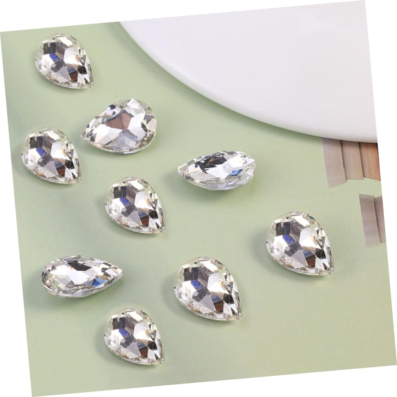 Стразы Капля Anneome 150шт Розовый, Белый и Красный, фото №8