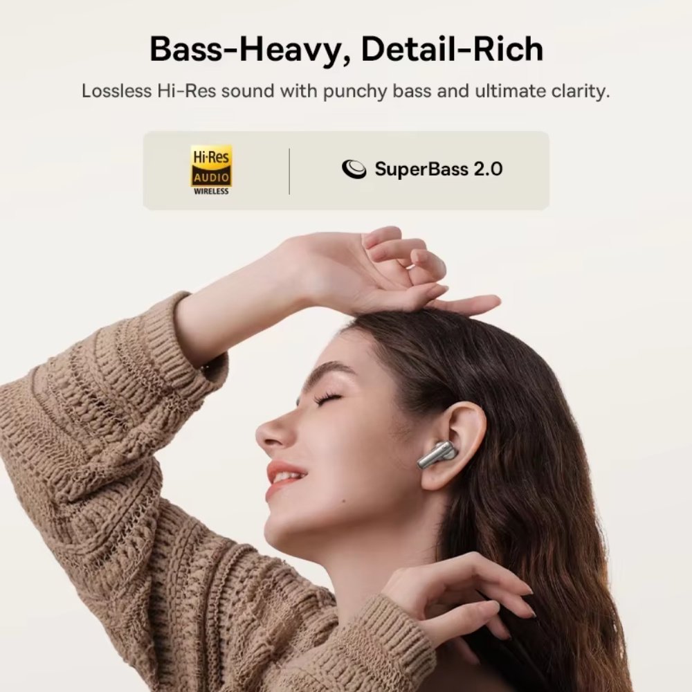 Навушники Baseus Bowie MP1 Hi-Res LDAC ANC -55dB 6-Mic Black, фото №2 Навушники Baseus Bowie MP1 Hi-Res LDAC ANC -55dB 6-Mic Black, фото №2