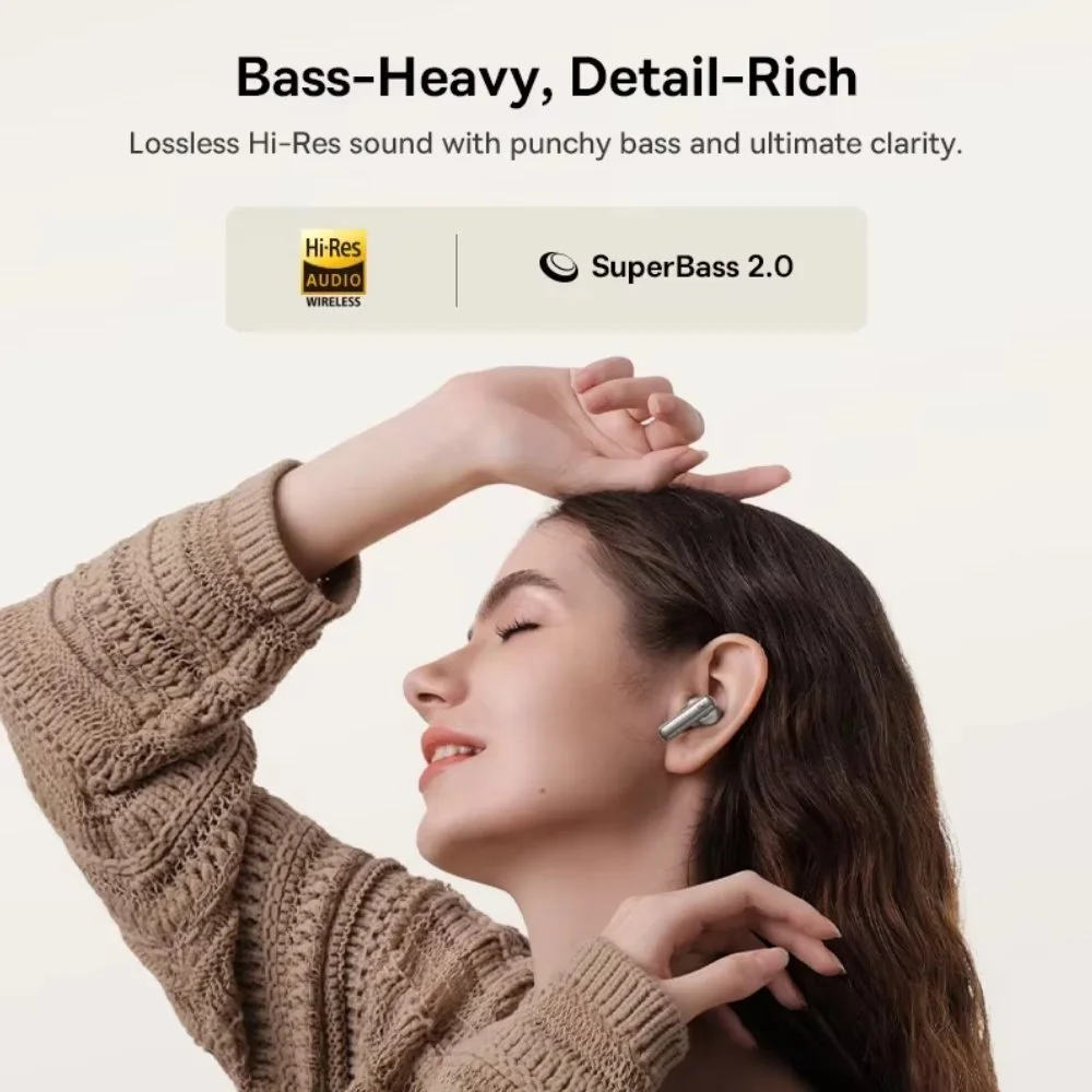 Наушники Baseus Bowie MP1 Hi-Res LDAC ANC -55dB 6-Mic Black, фото №2