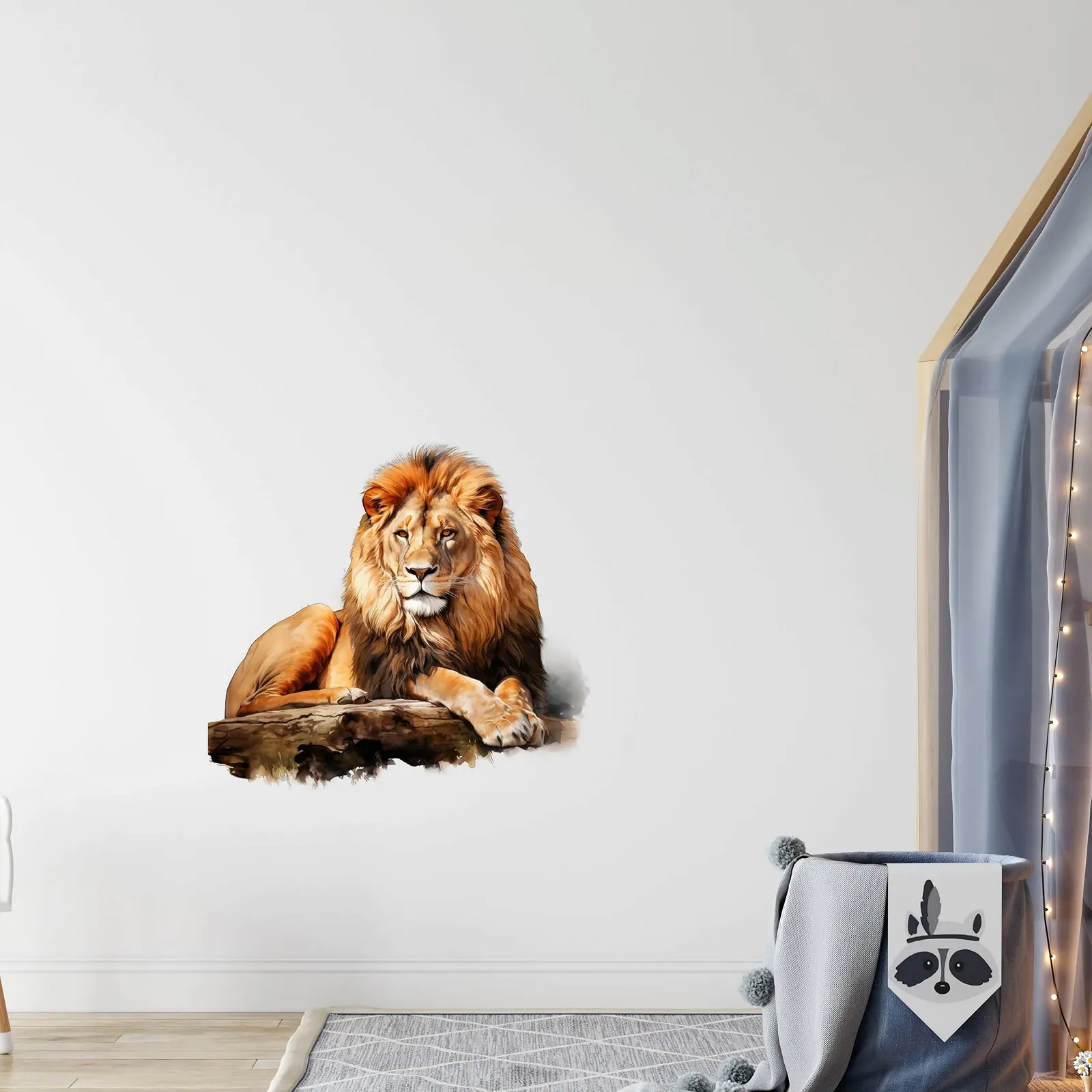 Наклейка на стену GRAZDesign Лев сафари виниловая 63 x 57 см, фото №3