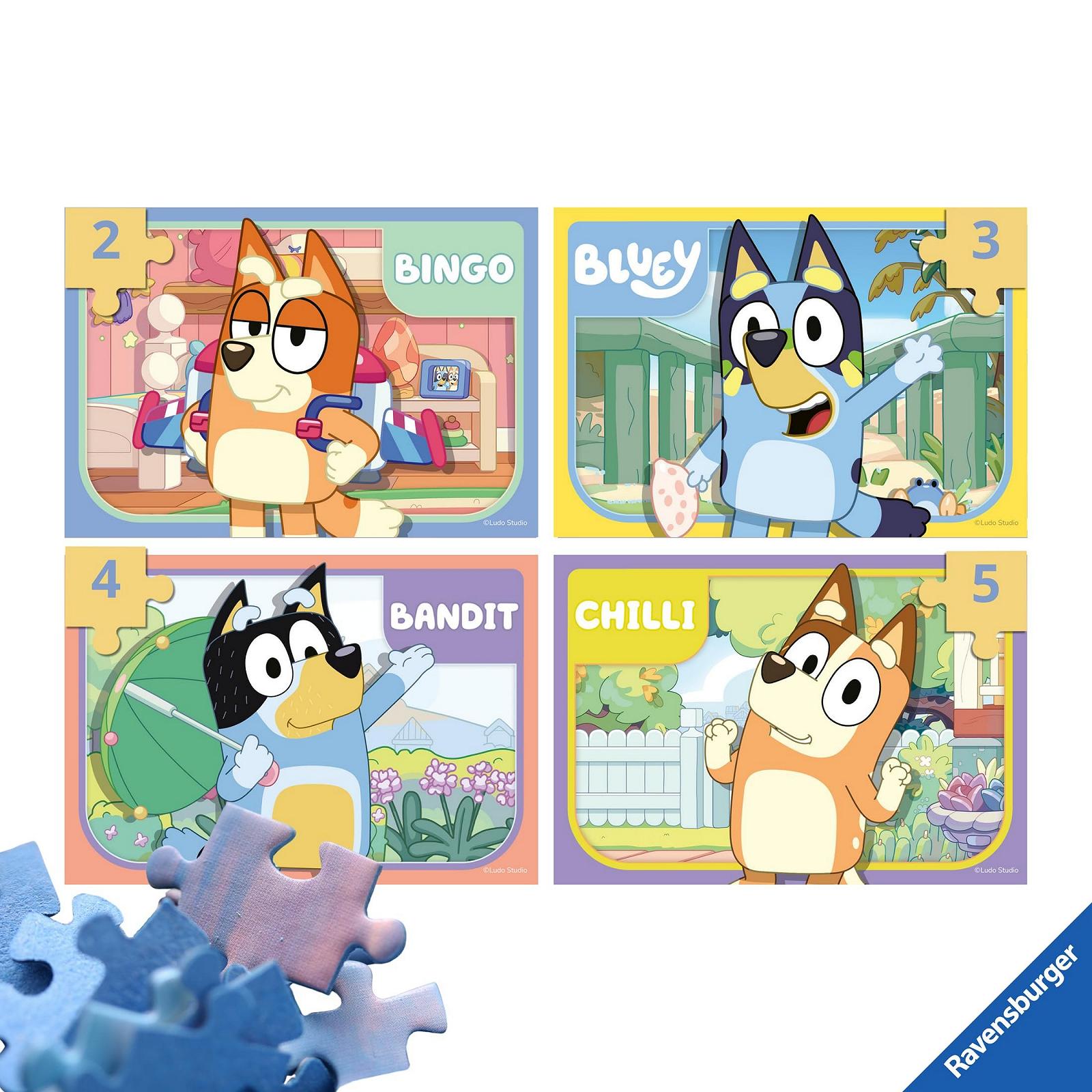Пазл Ravensburger My First Puzzle Bluey 2, 3, 4 та 5 деталей, фото №2