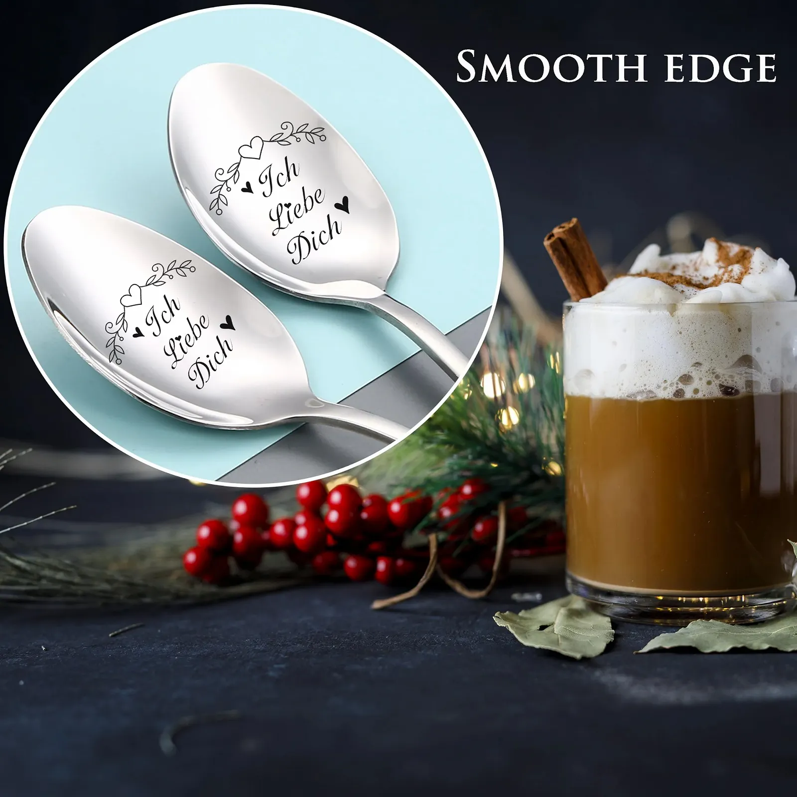 Ложка PBIEHSR I Love You Gifts for Women Men з гравіюванням Ich Liebe Dich, фото №6 Ложка PBIEHSR I Love You Gifts for Women Men з гравіюванням Ich Liebe Dich, фото №6