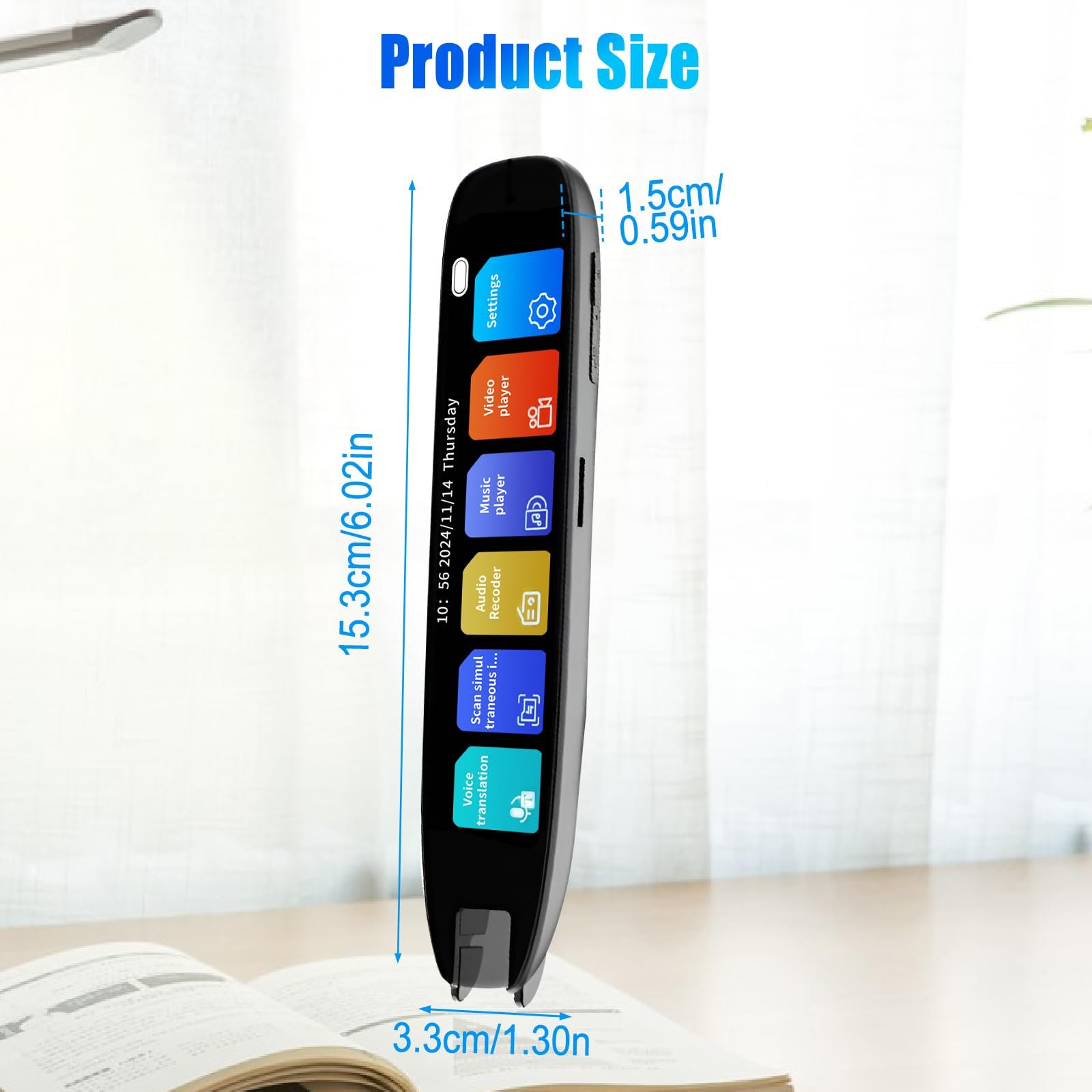 Ручка-сканер Онлайн 142 мови, з 3,7-дюймовим сенсорним екраном, фото №7 Ручка-сканер Онлайн 142 мови, з 3,7-дюймовим сенсорним екраном, фото №7