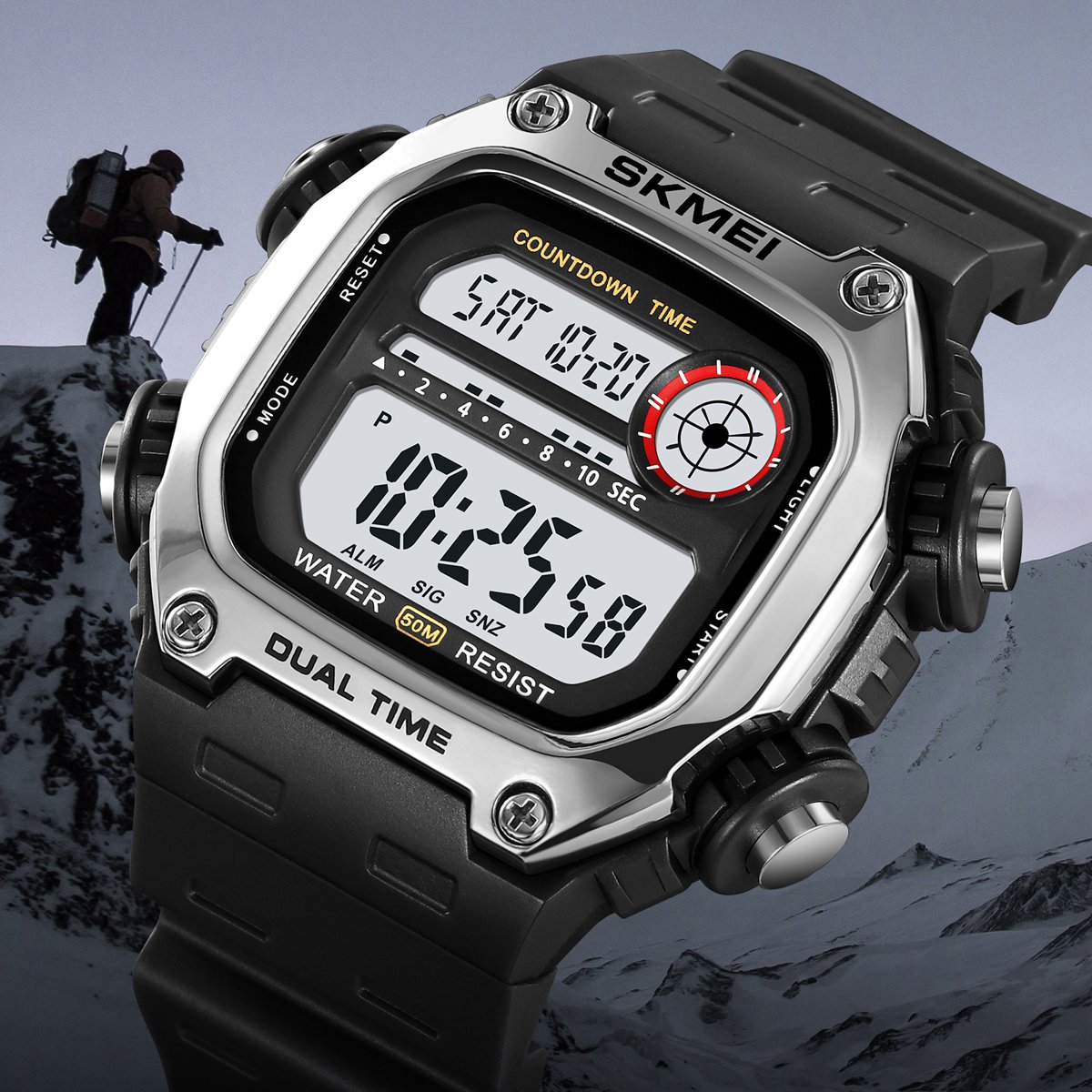 Годинник Skmei 2126SIBK Silver-Black, фото №6