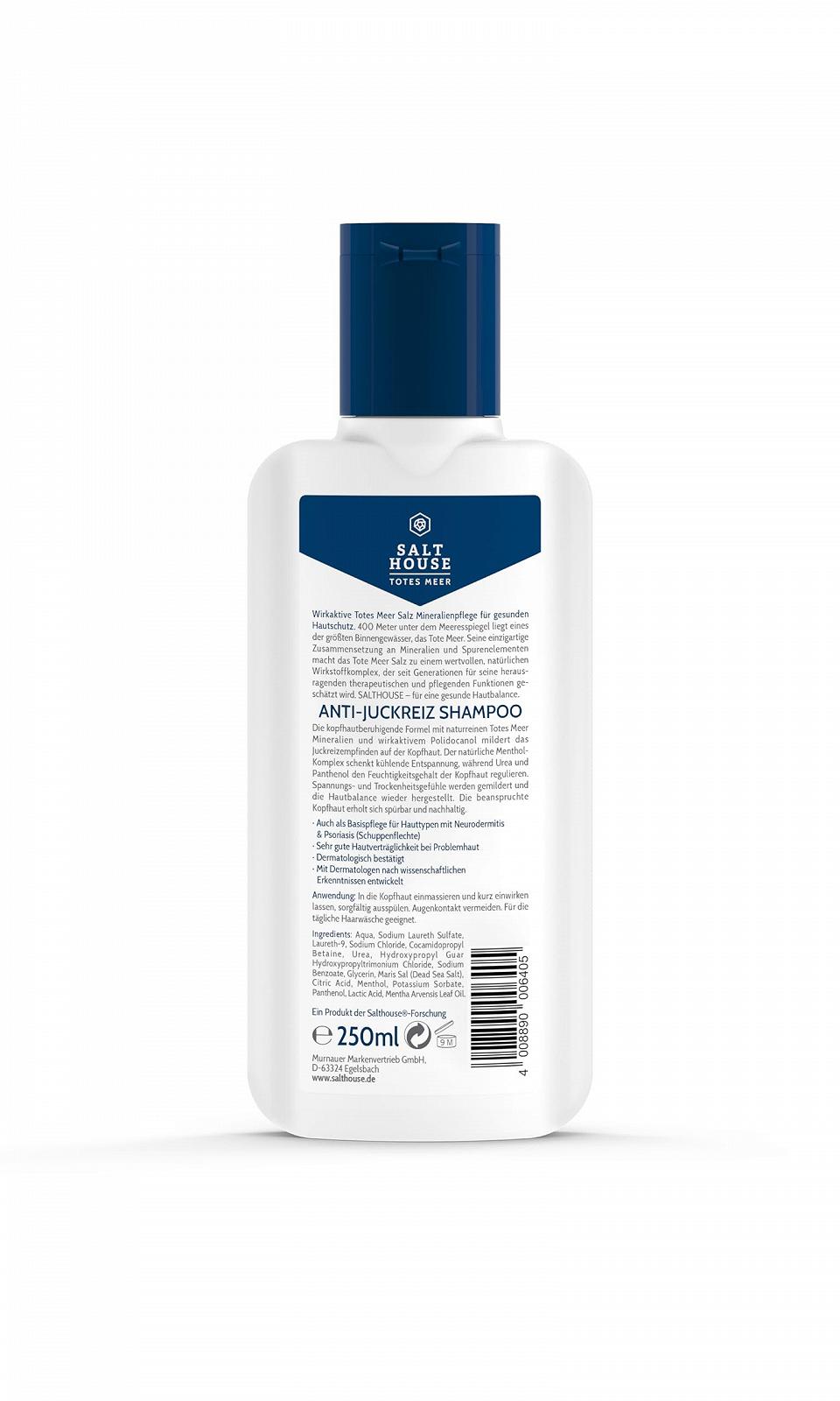 Шампунь Salthouse Dead Sea проти свербіння, 250 мл, фото №2 Шампунь Salthouse Dead Sea проти свербіння, 250 мл, фото №2