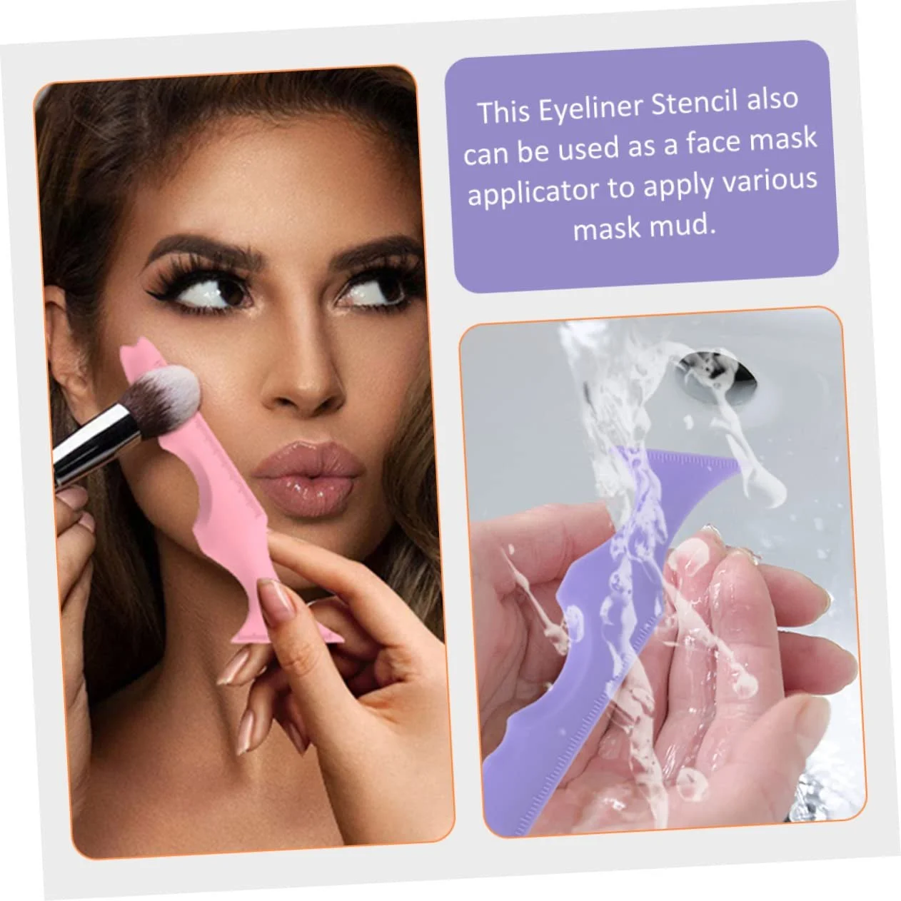 Трафареты для подводки глаз COHEALI, силиконовые направляющие для теней, шаблоны для макияжа, разные цвета, фото №5 Трафареты для подводки глаз COHEALI, силиконовые направляющие для теней, шаблоны для макияжа, разные цвета, фото №5