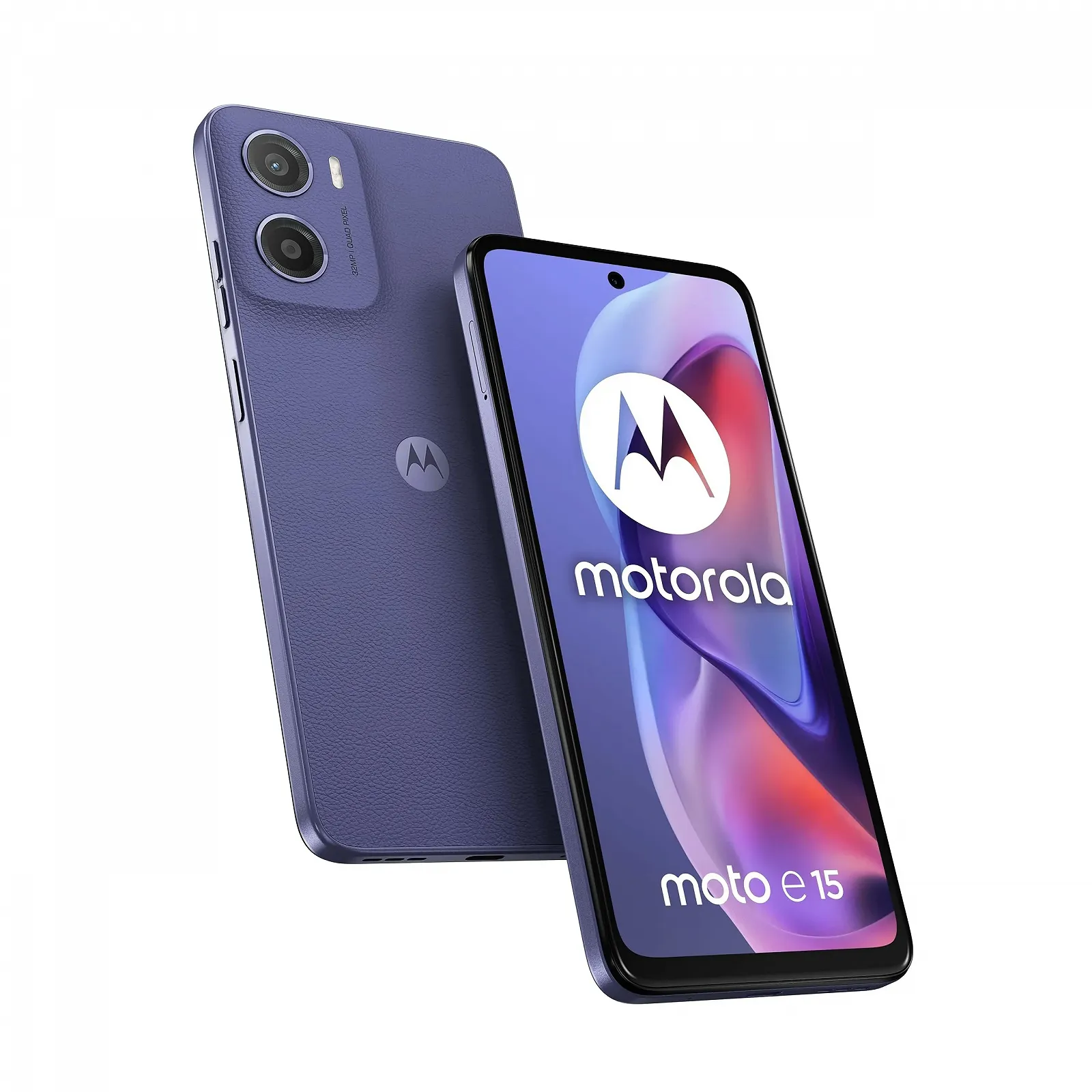 Смартфон Motorola Moto E15 2/64 GB 32 Мп Camera + Flicker Protection 6.67 дюйма HD+ Display 90 Гц 5200 мАг MediaTek Helio G81 Extreme Android 14 Go Edition Lavender, фото №5