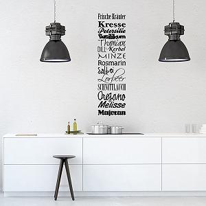 Настінна наклейка Wandkings Fresh Herbs Banner 43 x 160 см Чорна synthetic.ua - Фото 1