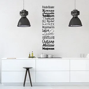 Настінна наклейка Wandkings Fresh Herbs Banner 43 x 160 см Чорна synthetic.ua - Фото 1