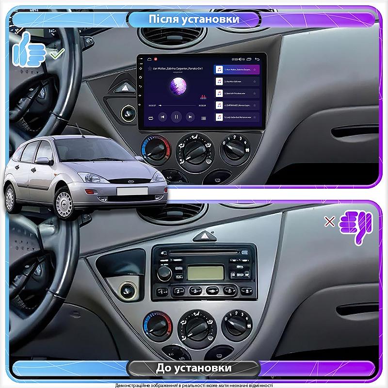 Штатна магнітола Lesko для Ford Focus I 1998-2001 екран 9 4/64Gb CarPlay 4G Wi-Fi GPS Prime, фото №2