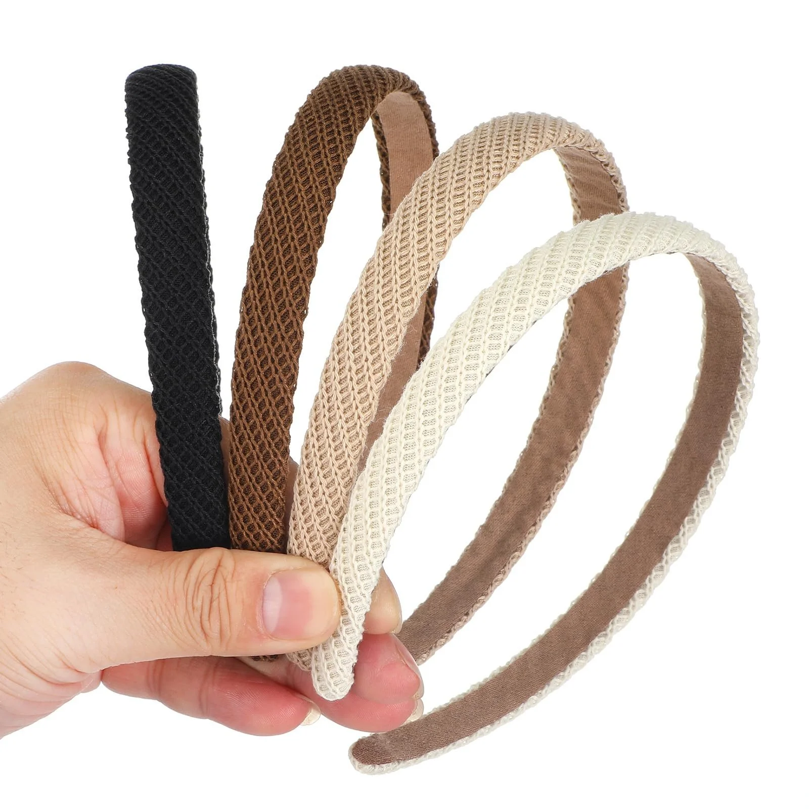 Набір плетених обручів на голову 4 шт, фото №1