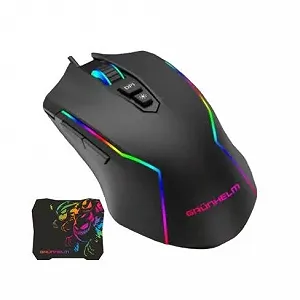 Мышка Grunhelm MS-656WD RGB USB Black + mouse pad (126952) - Фото 1