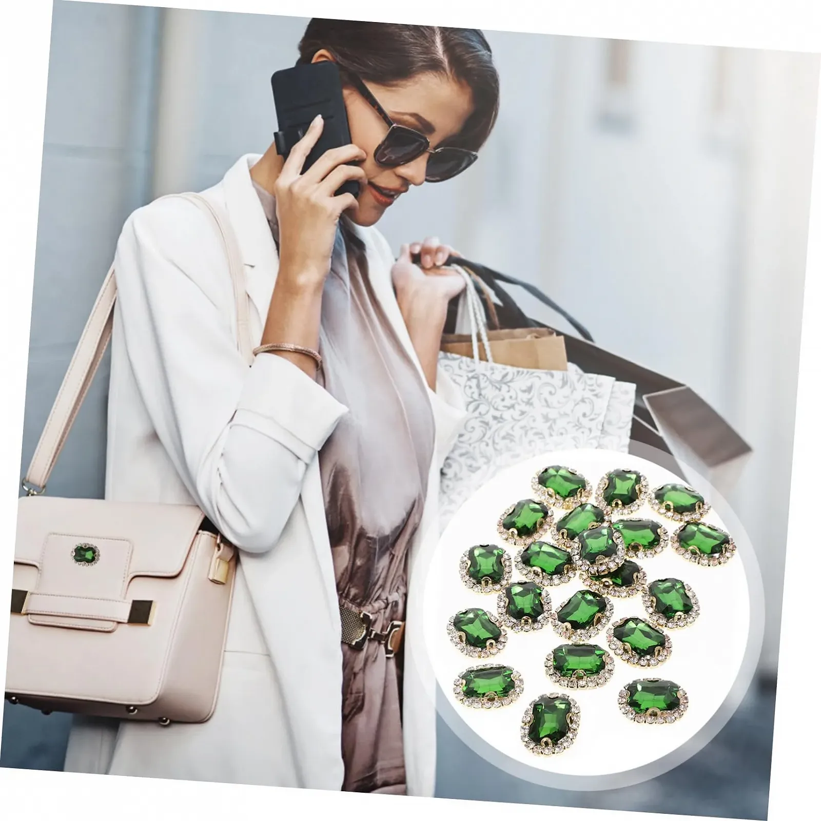 Набор украшений для одежды 20 шт., простые стразы для шитья, стразы для DIY, блестящие маленькие стразы, стеклянные стразы для DIY, фото №6