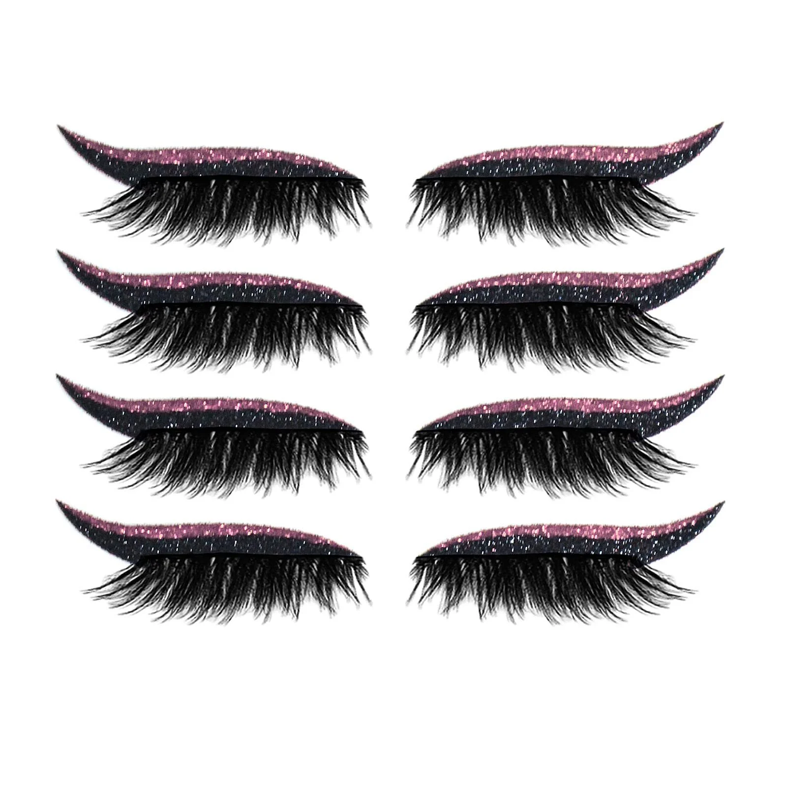 Накладные ресницы Многоразовые с тенями Невидимая лента Самоклеящиеся Для макияжа, фото №1