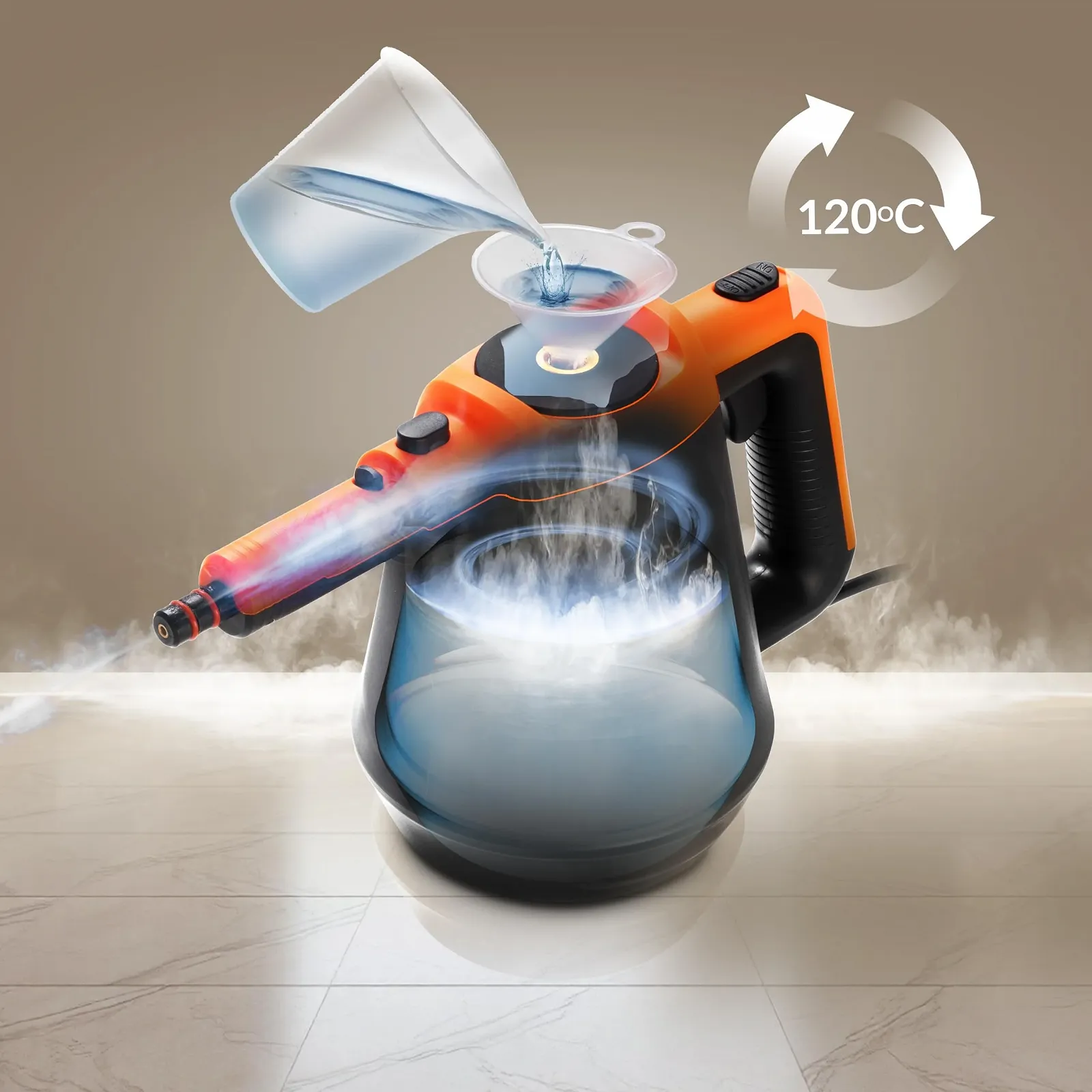 Набір ручного пароочисника Adler 13 насадок 3.5 бар 120 °C, фото №9