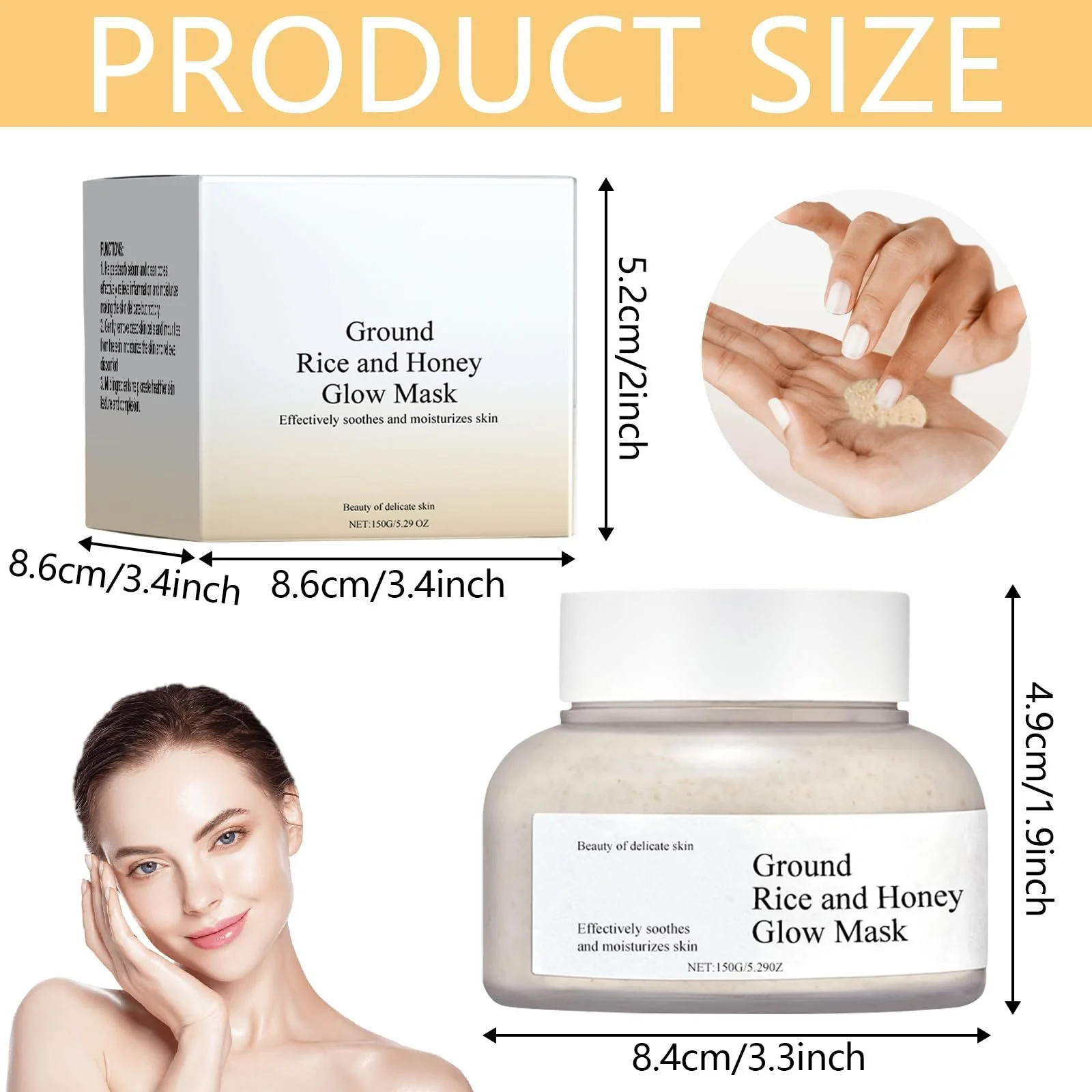 Маска для обличчя Рисова Краса, Рисова та Медова для Всіх Типів Шкіри, 150 г, фото №7 Маска для обличчя Рисова Краса, Рисова та Медова для Всіх Типів Шкіри, 150 г, фото №7