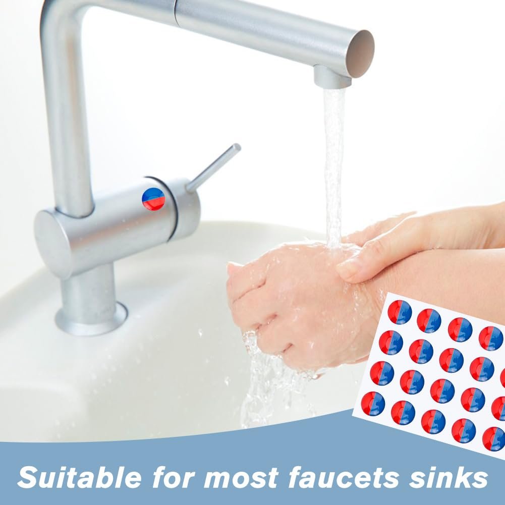 Наклейки SUPERFINDINGS Hot and Cold Water Pack of 24 10 мм, фото №5