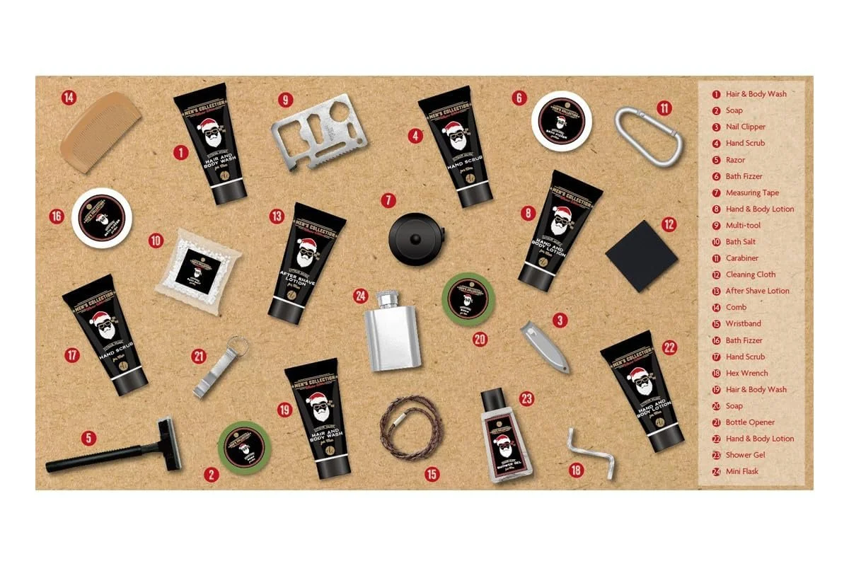 Адвент-календар для догляду за тілом Santa Book для чоловіків 2025 - Різдвяний календар для догляду за тілом, фото №4 Адвент-календар для догляду за тілом Santa Book для чоловіків 2025 - Різдвяний календар для догляду за тілом, фото №4