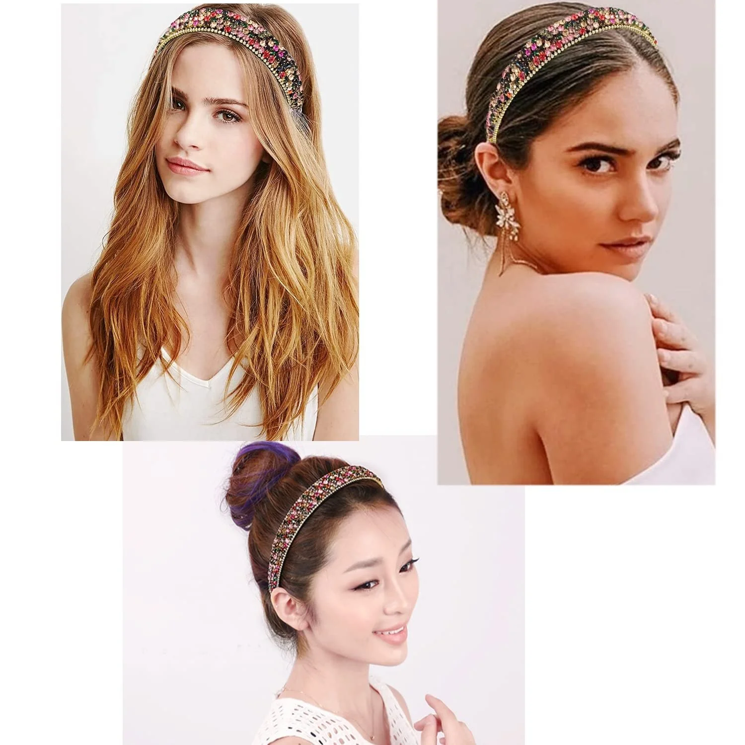 Обруч для волос JZK Блестящий Кристалл Страз, фото №4