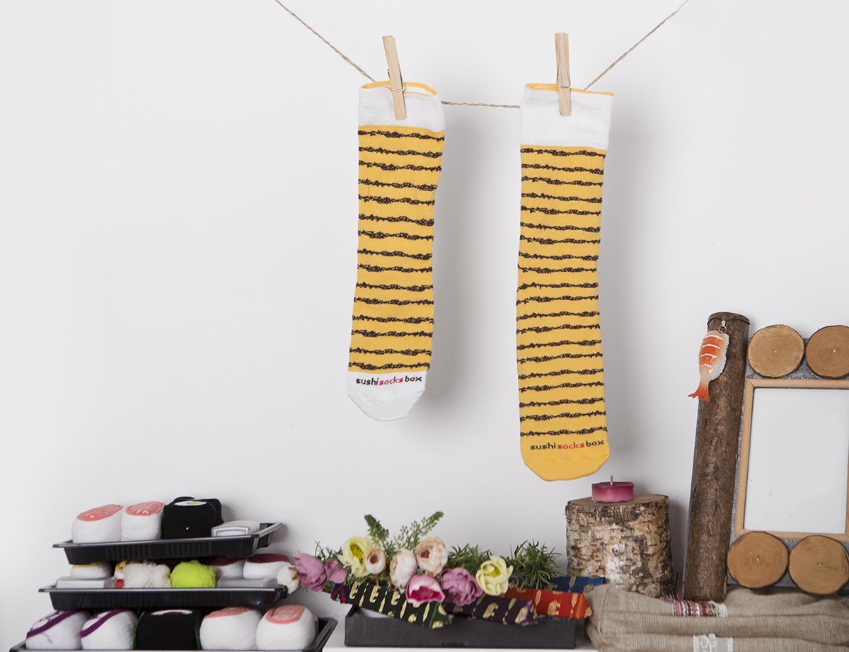 Унісекс Шкарпетки Sushi Rainbow Лосось Tamago Тунець 2 x Maki 5 пар, фото №3