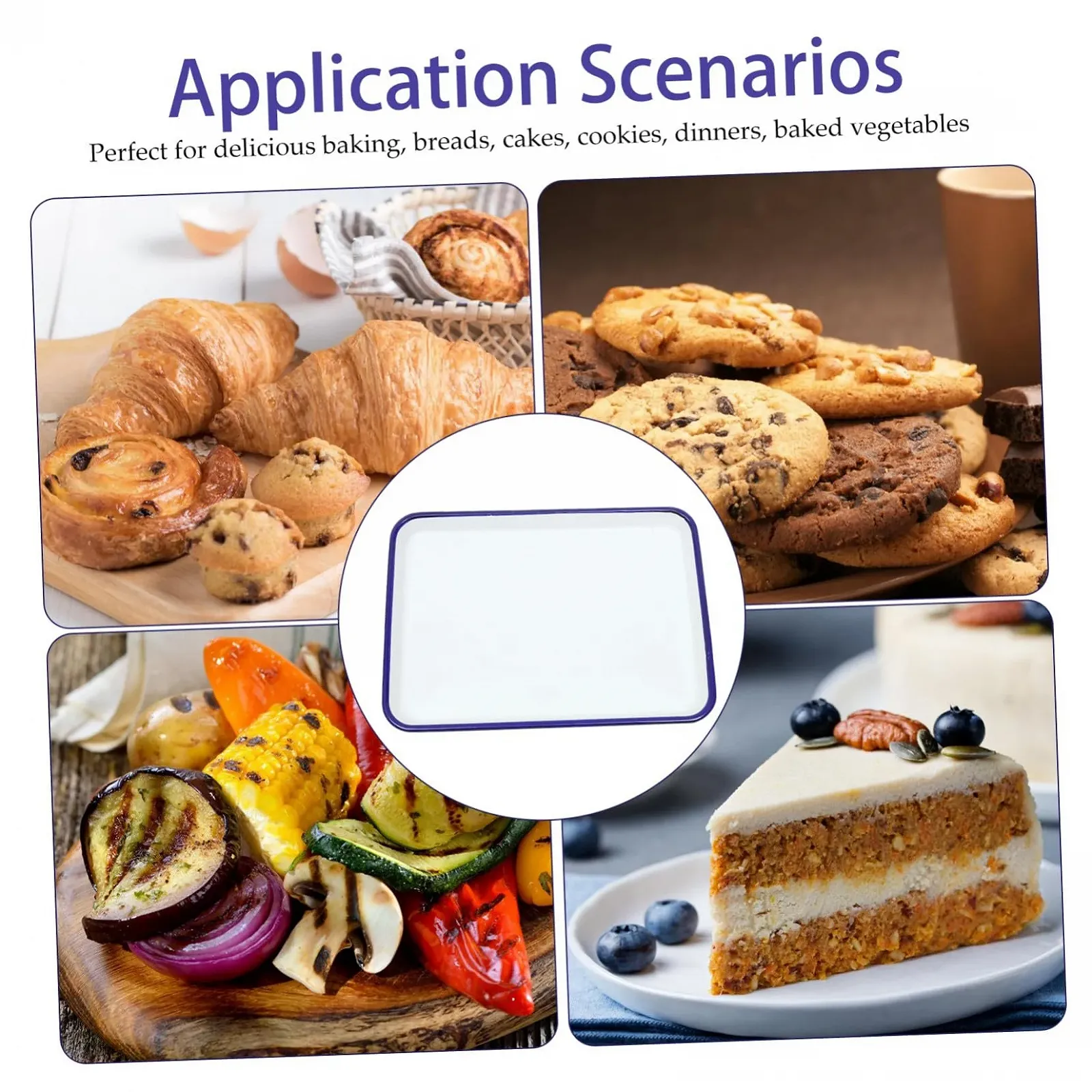 Форма для запекания TOYANDONA Retro Enamel прямоугольная эмалированная белая, фото №8