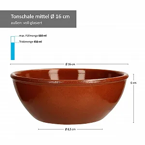 Миска Глина MamboCat Набор из 6 штук Диаметр 16 см synthetic.ua - Фото 1