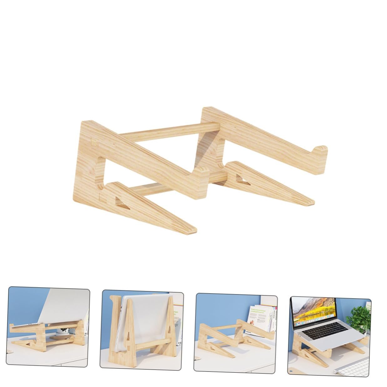 Подставка для ноутбука BESPORTBLE Деревянная Настольная, фото №7