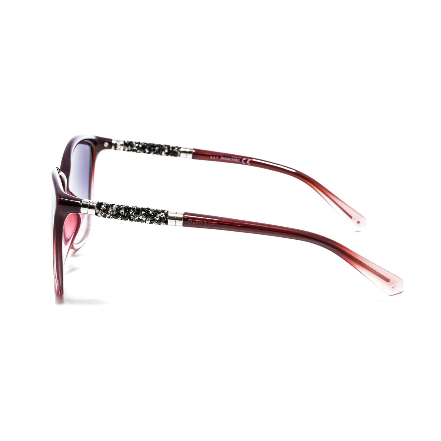 Сонцезахисні окуляри Swarovski SK0185-D 69C Shiny Bordeaux 59/15, Фіолетовий, фото №3