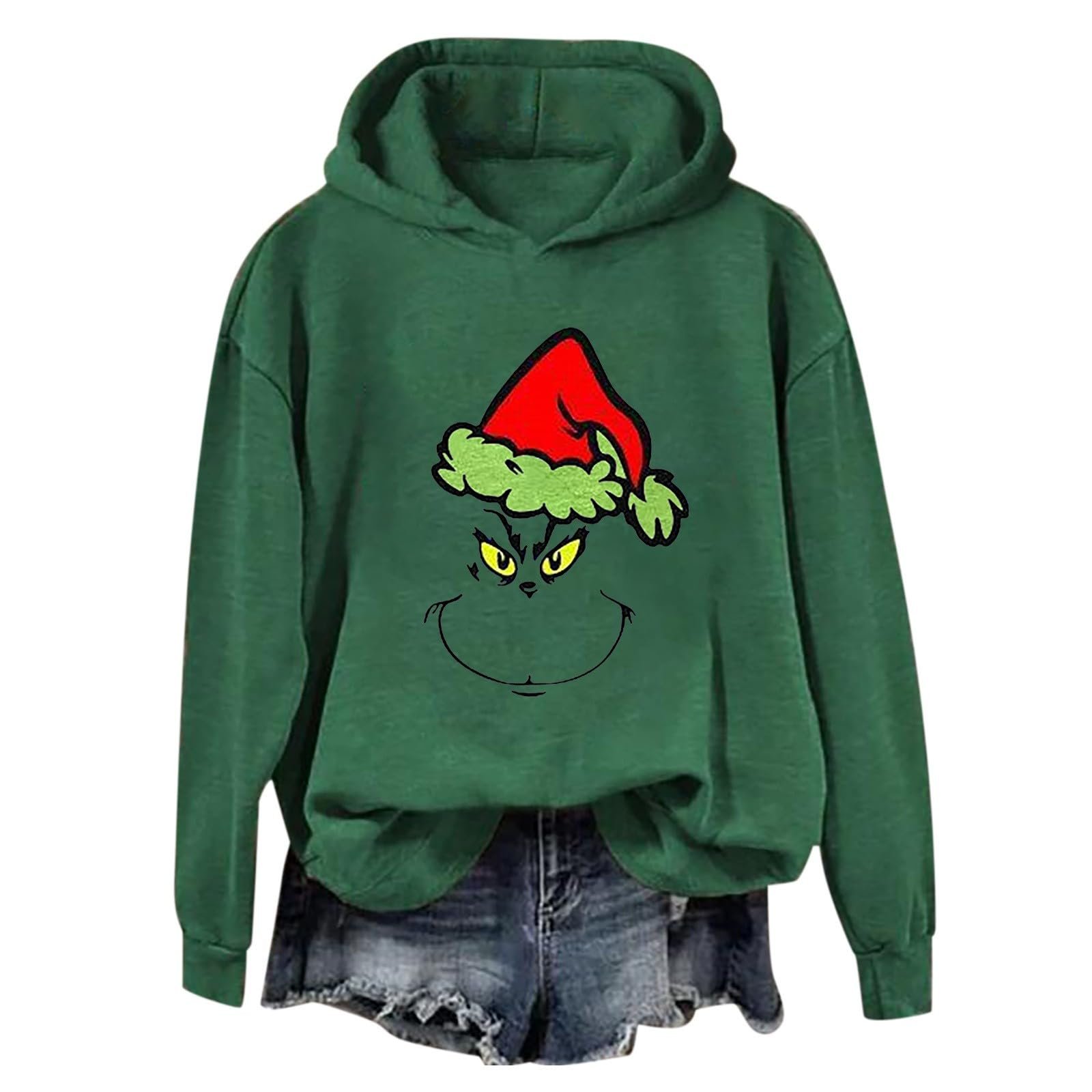 Рождественский джемпер BHXUTK Женская рождественская толстовка Женский джемпер Забавная толстовка Длинный рукав Зимняя рождественская толстовка с капюшоном Праздничный повседневный рождественский наряд для женщин Рубашка с длинным рукавом, фото №1 Рождественский джемпер BHXUTK Женская рождественская толстовка Женский джемпер Забавная толстовка Длинный рукав Зимняя рождественская толстовка с капюшоном Праздничный повседневный рождественский наряд для женщин Рубашка с длинным рукавом, фото №1