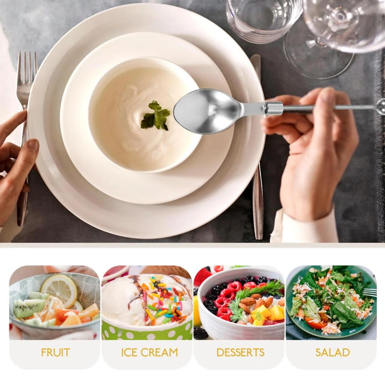 Ложка для розмішування VICASKY, набір з 5 штук, фото №9