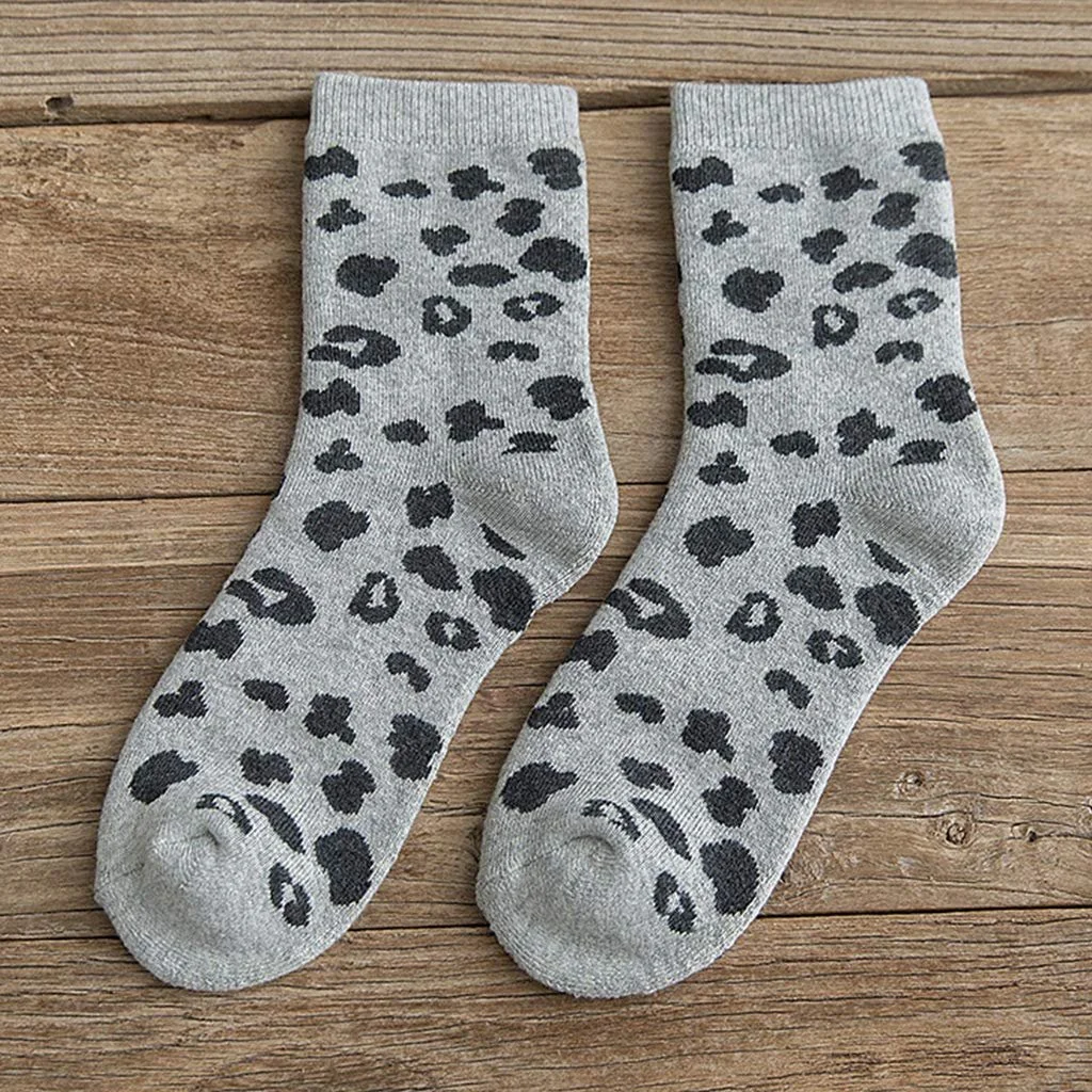 Шкарпетки Жіночі Бавовняні в горошок з леопардовим принтом Terry Towelling Товсті Теплі, 5 пар, фото №2 Шкарпетки Жіночі Бавовняні в горошок з леопардовим принтом Terry Towelling Товсті Теплі, 5 пар, фото №2