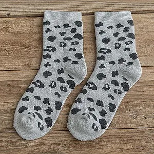 Шкарпетки Жіночі Бавовняні в горошок з леопардовим принтом Terry Towelling Товсті Теплі, 5 пар synthetic.ua - Фото 1