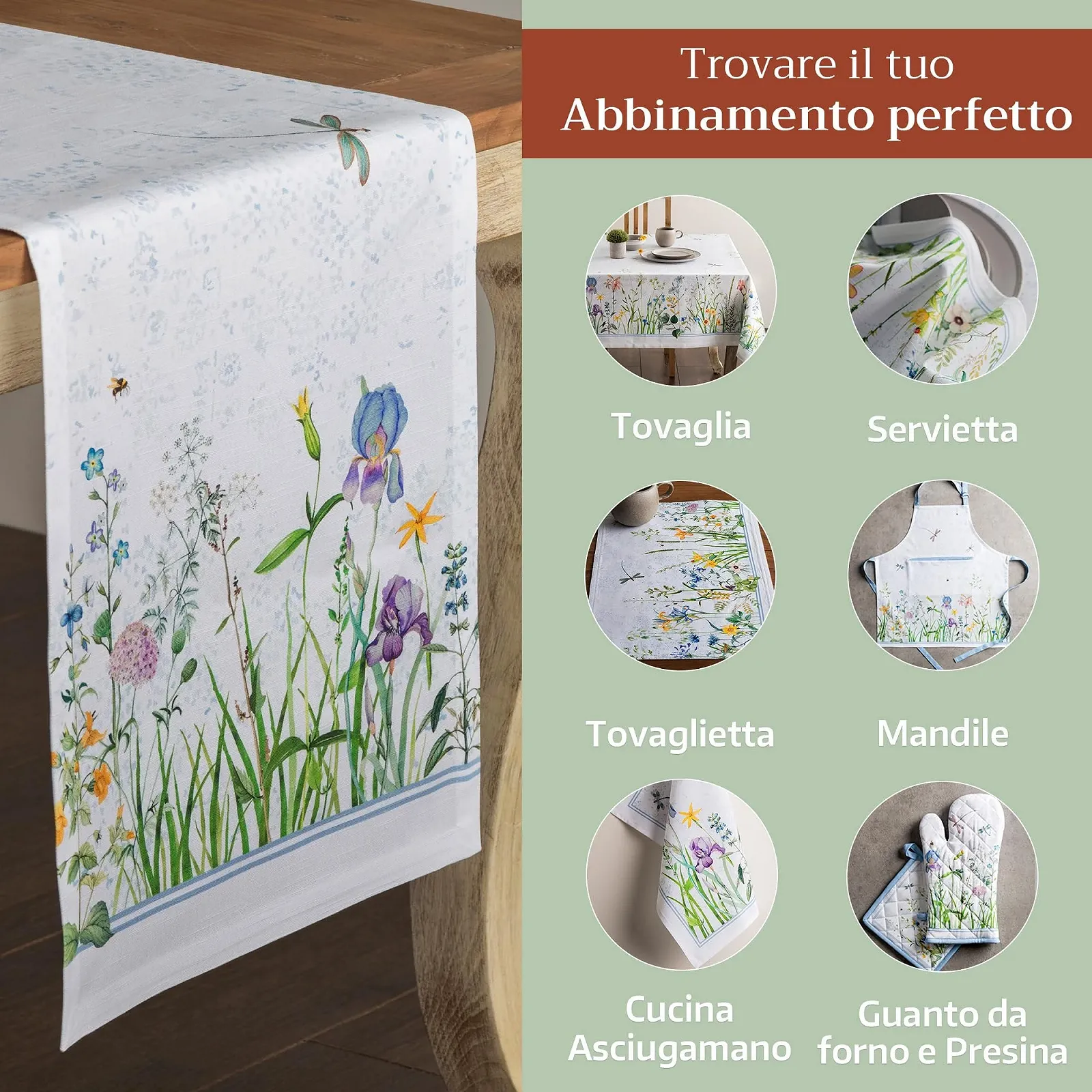Ранер на стіл Maison d' Hermine Fleurs De Mai Spring/Summer 100% бавовна 50 см x 150 см, фото №6 Ранер на стіл Maison d' Hermine Fleurs De Mai Spring/Summer 100% бавовна 50 см x 150 см, фото №6