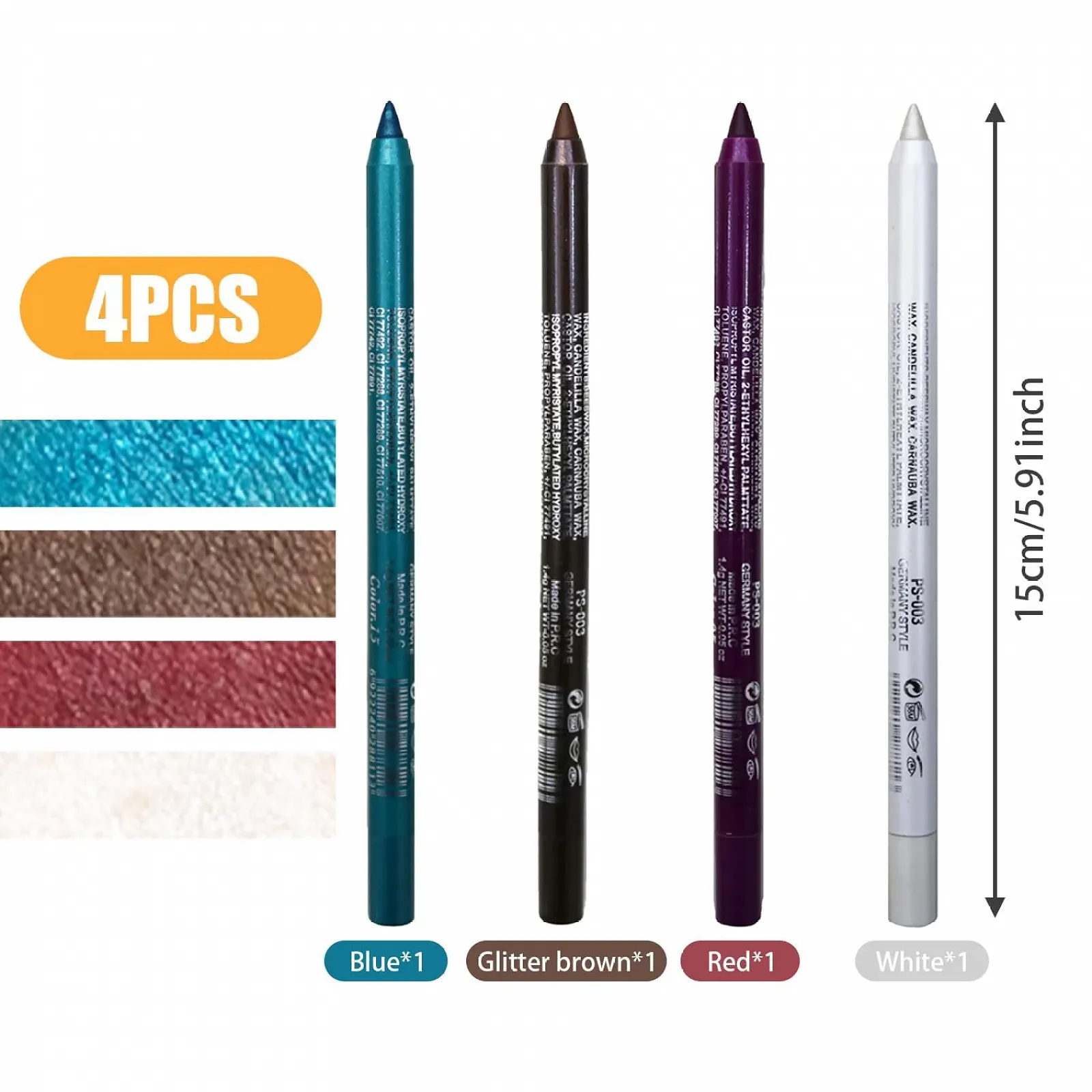 Карандаш для глаз 4 цвета Перламутровый, фото №3 Карандаш для глаз 4 цвета Перламутровый, фото №3