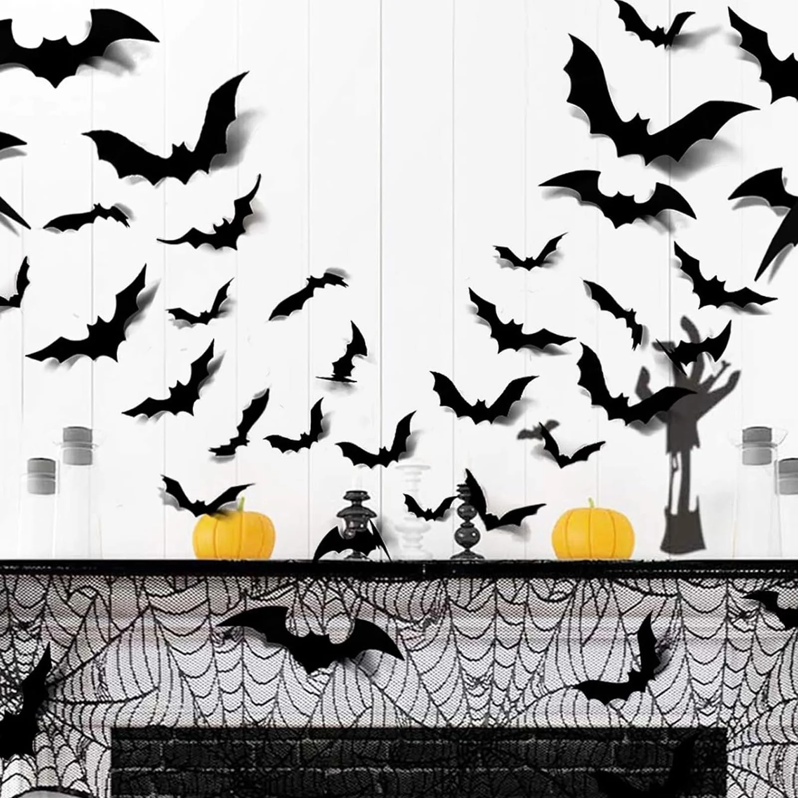 Набір наклейок на стіну Halloween Bats 3D LED 24 Pack Purple, фото №6 Набір наклейок на стіну Halloween Bats 3D LED 24 Pack Purple, фото №6