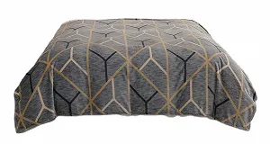 Одеяло Cuddly Blanket Геометрический узор 160 x 200 см Зимнее одеяло Пушистое теплое покрывало для кровати Гостиная Декоративное одеяло для дивана - Фото 1