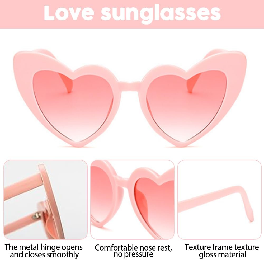 Солнцезащитные Очки Сердце Wzhtuzi Ретро 7 пар, фото №6