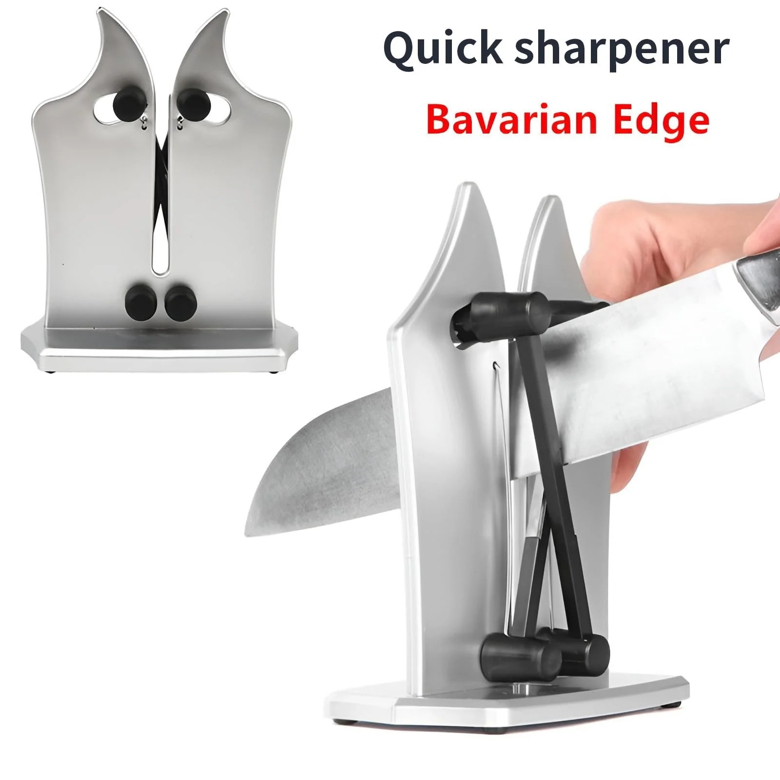 Точило для ножів ручна професійна з присоскою стрижні з вуглецевої сталі для прямих та серрейторних лез, фото №3