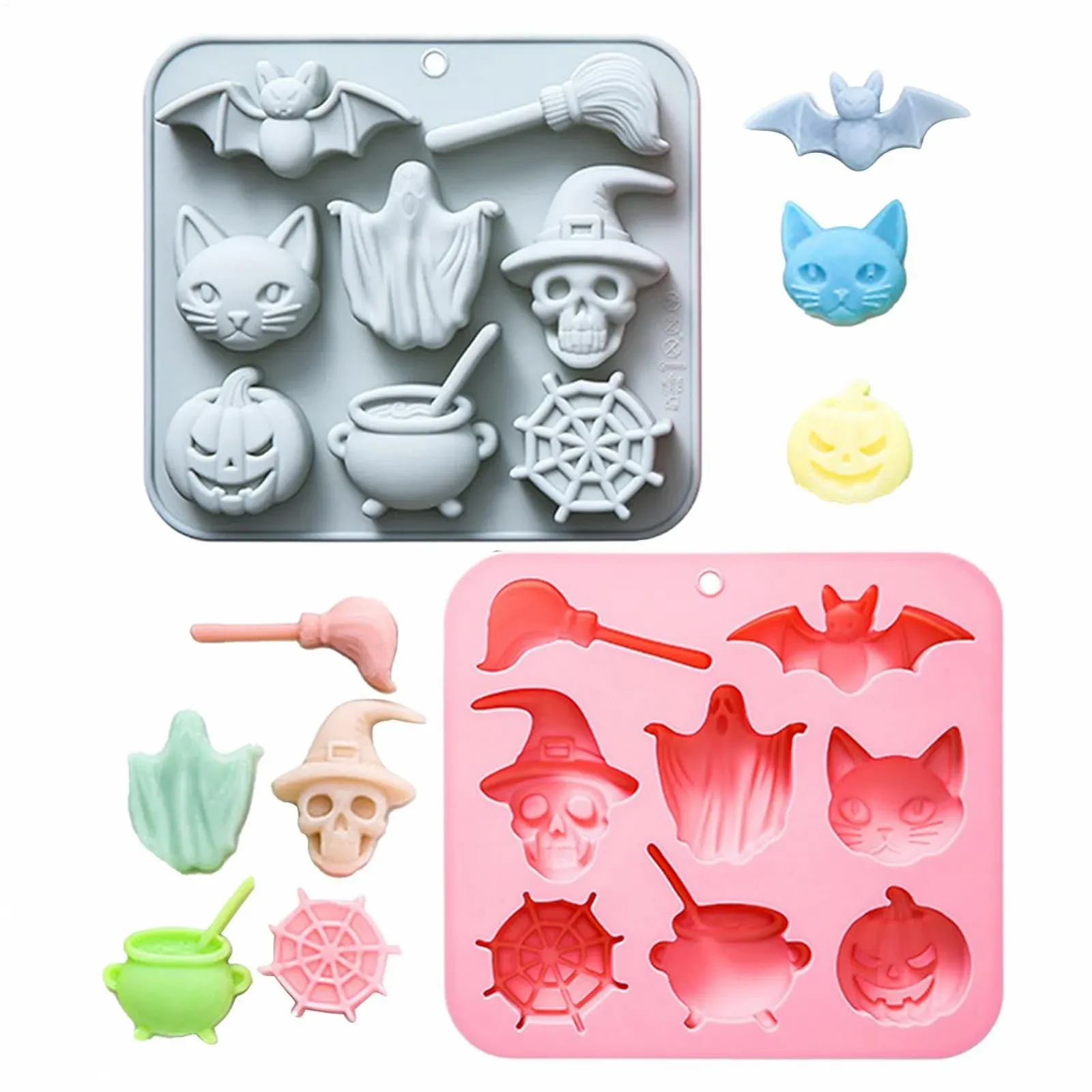 Форми силіконові (2 шт) Хелловін для випікання та цукерок, фото №1
