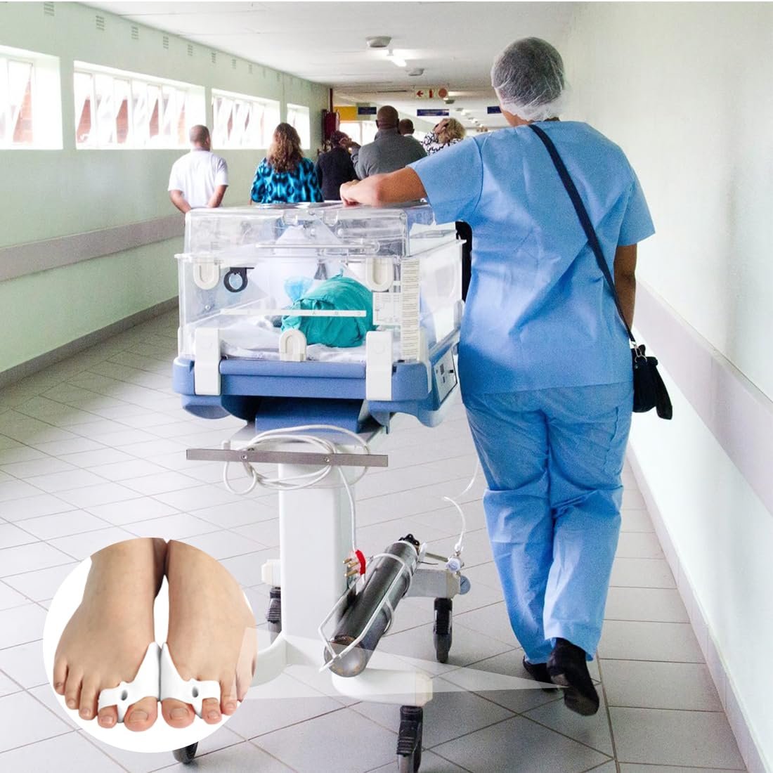 Роздільник для пальців ніг Hallux Valgus Correction Set, 4 шт., з дихаючими отворами, з додатковою губкою-вставкою, фото №6