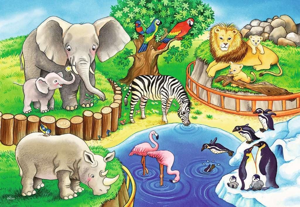 Пазлы Ravensburger Animals in The Zoo 76024 2 x 12 элементов, фото №3