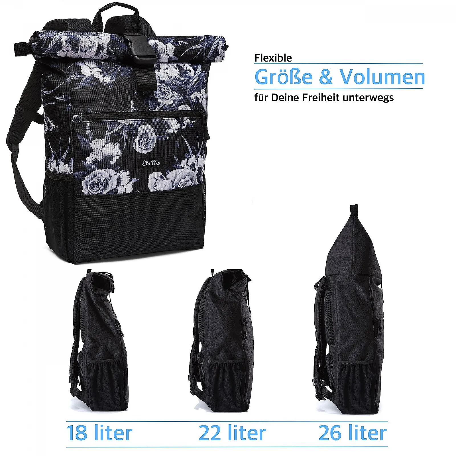 Рюкзак для ноутбука Ela Mo Rolltop 18 L 17 дюймов, фото №3 Рюкзак для ноутбука Ela Mo Rolltop 18 L 17 дюймов, фото №3