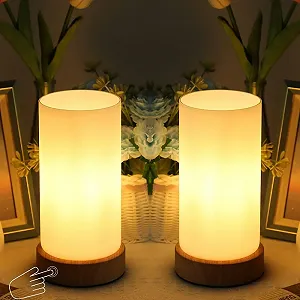 Настільна лампа сенсорна зі скляним абажуром 3 рівні яскравості E14 4 Вт - Фото 1