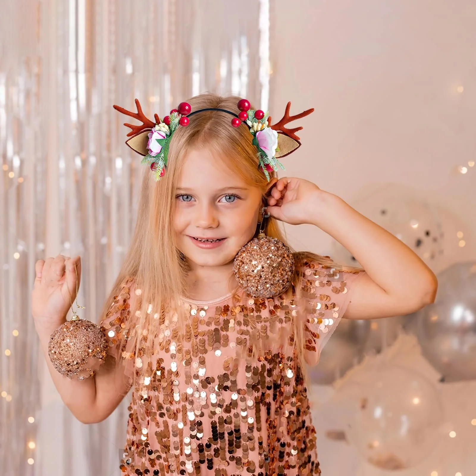 Обруч Різдвяні роги, фото №7