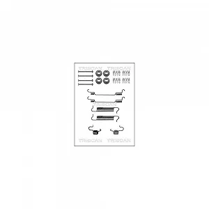 Комплект приладдя, гальмівні колодки TRISCAN 8105 102588 для, задня вісь - Фото 1