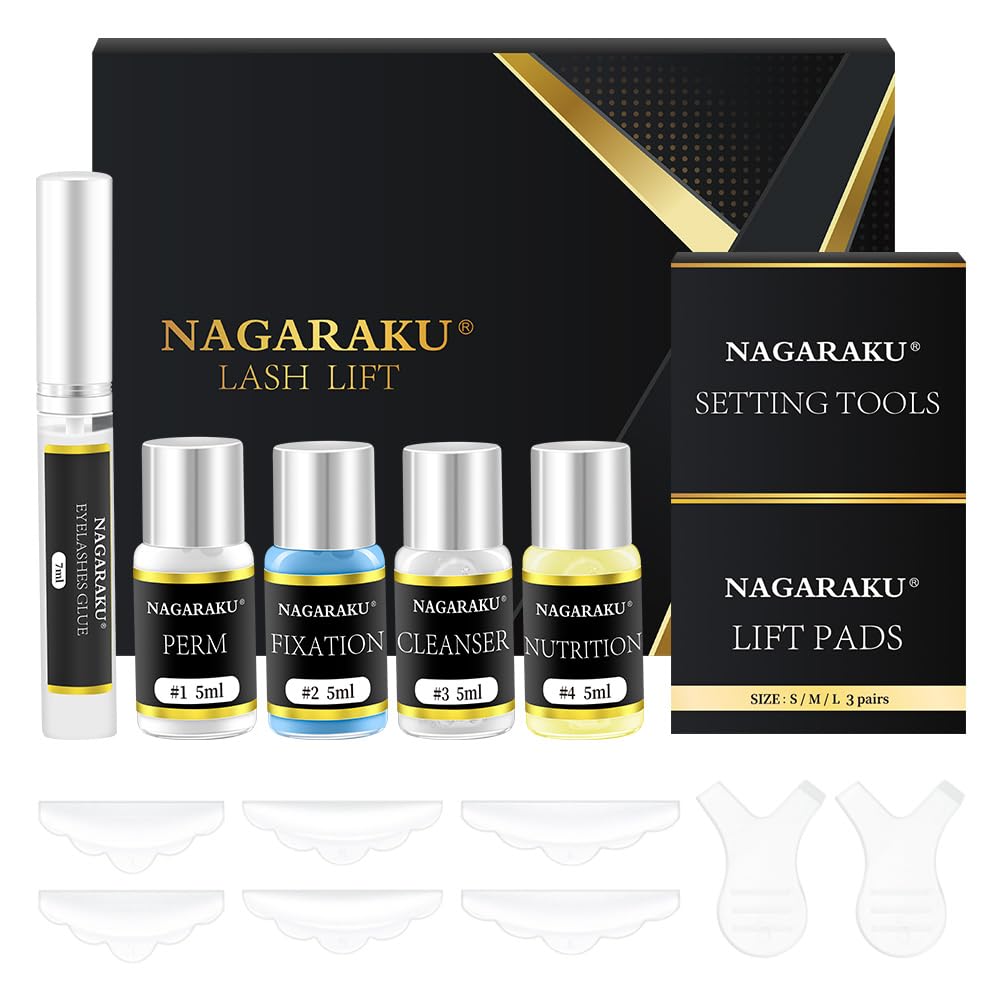 Набір для завивки вій NAGARAKU Eyelash Lifting Kit Напівперманентна завивка тривалістю 40-60 днів Професійний для салону, фото №1