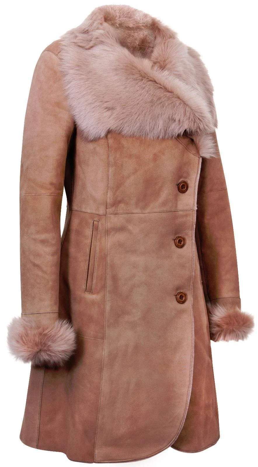 Пальто Infnity Кожаное Женское Теплое Бежевое из мериносовой овчины с воротником Toscana, фото №2 Пальто Infnity Кожаное Женское Теплое Бежевое из мериносовой овчины с воротником Toscana, фото №2