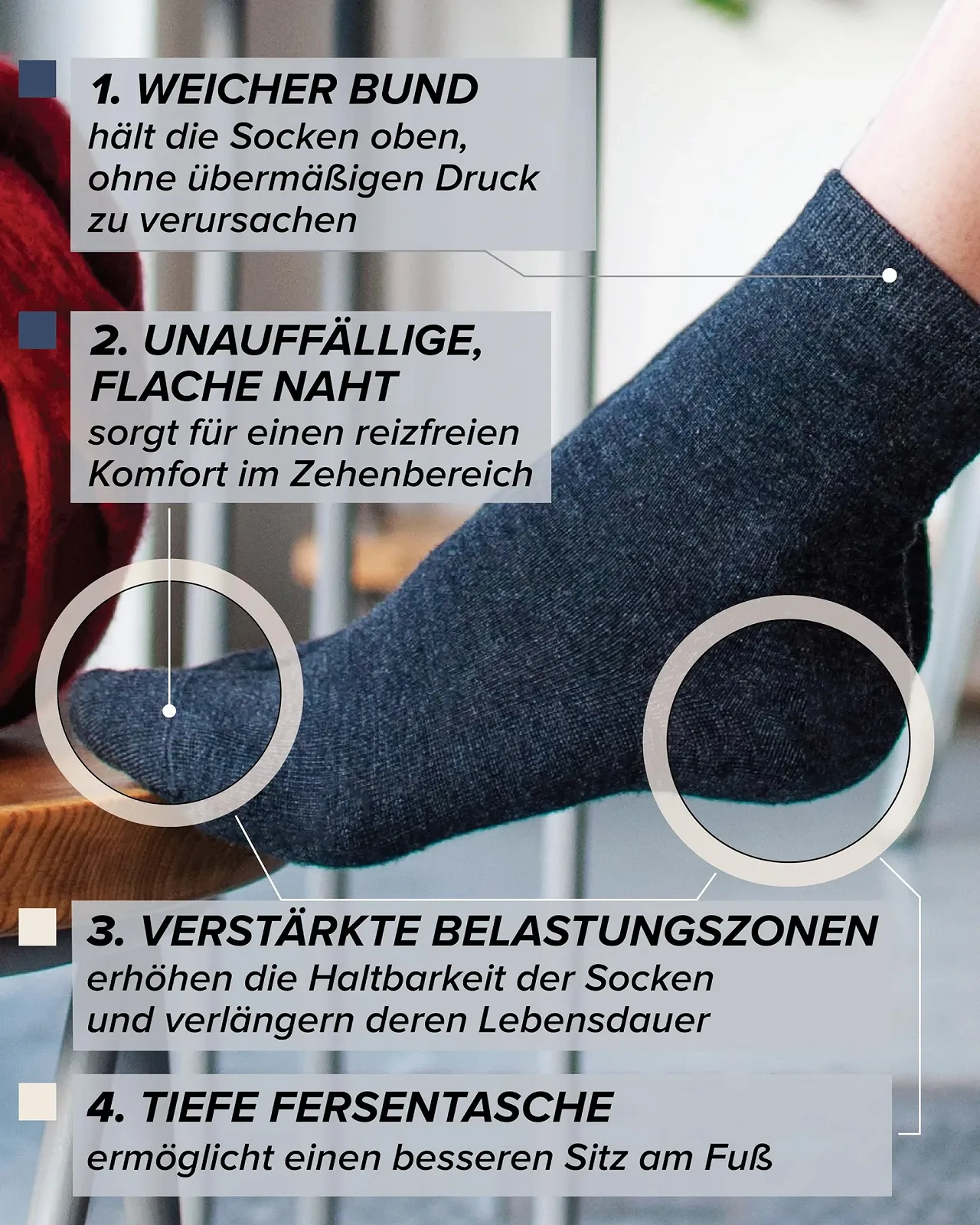 Женские шерстяные носки Vitsocks Classic, 3 пары, фото №6