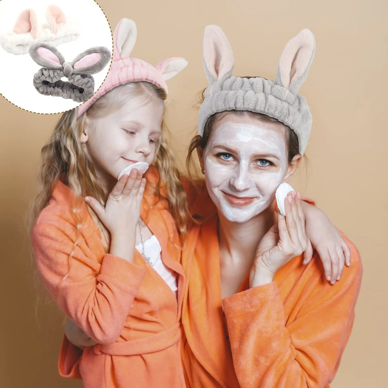 Пов'язка на голову для волосся для макіяжу та душу (2 шт.), фото №6