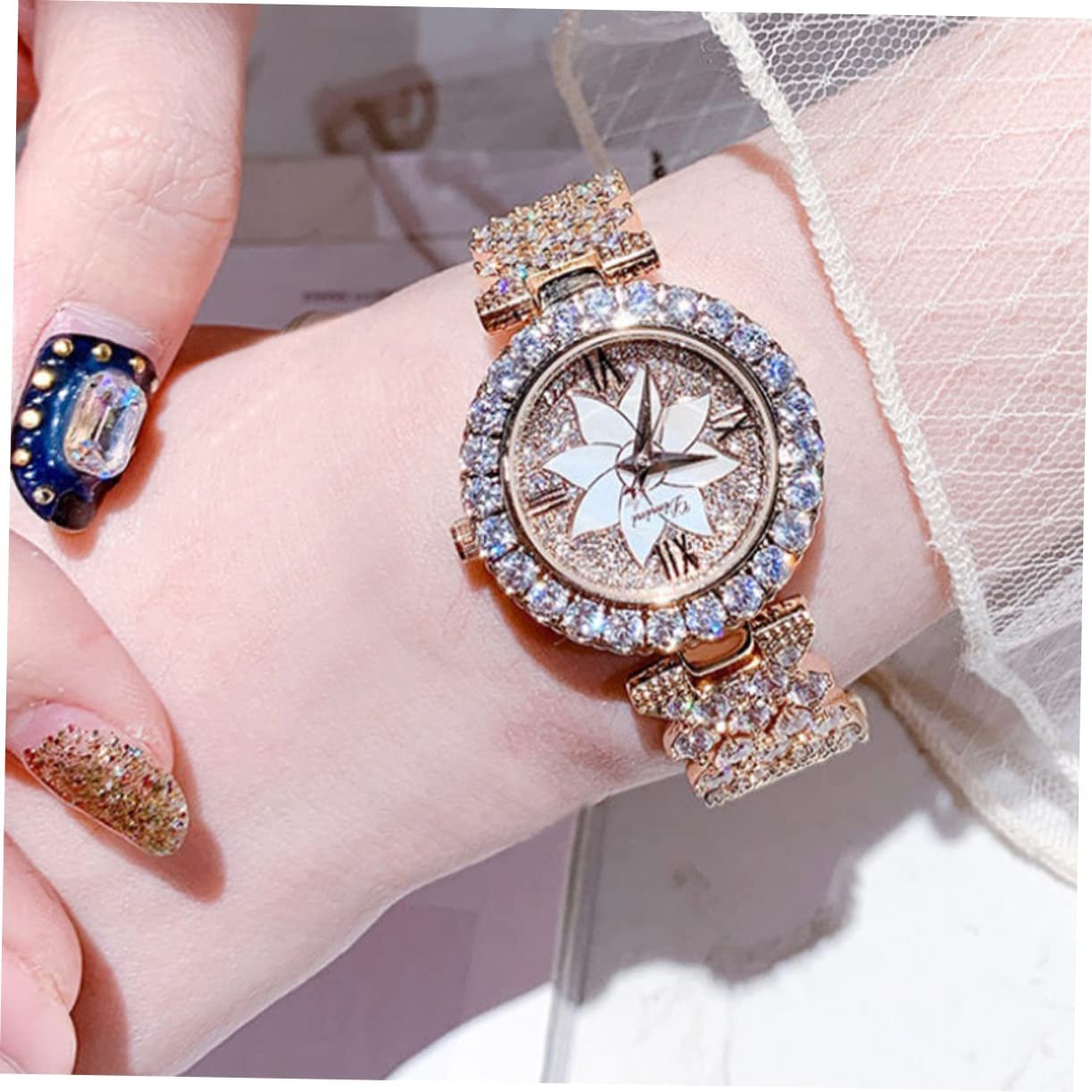 Женские часы LIFKOME с полным бриллиантом, нарядные женские наручные часы, часы с кристаллами, стильные часы, светодиодные роскошные часы, стильные женские часы, розовое золото, сплав, фото №5 Женские часы LIFKOME с полным бриллиантом, нарядные женские наручные часы, часы с кристаллами, стильные часы, светодиодные роскошные часы, стильные женские часы, розовое золото, сплав, фото №5